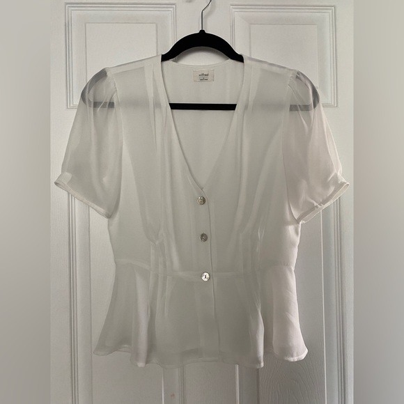 Aritzia Wilfrid Button-Front Blouse (71152) - Picture 1 of 7